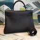 HM Kelly Retourne 35 Black Togo Palladium Hardware For Women 13.7in/35cm