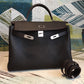 HM Kelly Retourne 35 Black Togo Palladium Hardware For Women 13.7in/35cm
