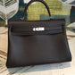 HM Kelly Retourne 35 Black Togo Palladium Hardware For Women 13.7in/35cm