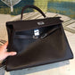 HM Kelly Retourne 35 Black Togo Palladium Hardware For Women 13.7in/35cm