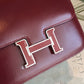 HM Constance Burgundy For Women Silver Toned Hardware 7.4in/19cm