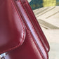 HM Constance Burgundy For Women Silver Toned Hardware 7.4in/19cm