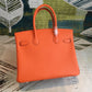 HM Birkin Orange For Women Gold Toned Hardware 11in/30cm