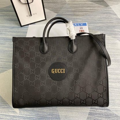 gg Off The Grid Tote Bag Black gg Nylon For Women  17in/43cm gg 630353 H9HAN 1000