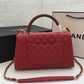 ChanelLarge Flap Bag With Top Handle Red For Women, Women’s Handbags, Shoulder And Crossbody Bags 11in/28cm A92991