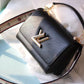 LV Twist MM Monogram Blossoms Black For Women,  Shoulder And Crossbody Bags 9.1in/23cm LV M57505
