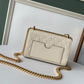 gg Embossed Padlock Shoulder Bag White Milky For Women 8in/20cm