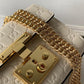 gg Embossed Padlock Shoulder Bag White Milky For Women 8in/20cm