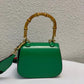 gg Bamboo 1947 Small Top Handle Bag Green  For Women 8.3in/21cm gg 675797 10ODT 3384