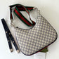 gg Attache Small Shoulder Bag 9in/23cm Beige For Women gg 699409 96GRN 4082
