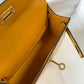 HM Kelly Yellow For Women Gold Toned Hardware 7.8in/20cm