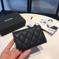 CHL Classic Card Holder Gold Toned Hardware Black For Women, Women’s Wallet 4.5in/11.5cm