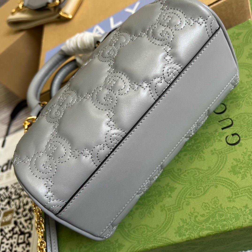 gg Matelasse Top Handle Bag Black For Women, Women’s Bags 7.5in/19cm gg ‎702251 UM8HG 1046