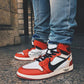 BL - OW x AJ1 White Red