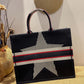 DI Large Book Tote Blue Three-Tone Embroidery, Blue, For Women Women’s Handbags, Shoulder Bags, 42cm CD M1286ZRSE_M928