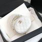 ChanelVanity Case Shiny Gold White Bag For Women 9.5cm/3.7in
