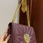 DG Large Devotion Bag In Quilted Nappa Dark Violet For Women 10in/26cm DG