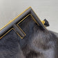 FI First Medium Black Fox Fur Bag For Woman 32.5cm/13in