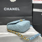 ChanelMini Flap Bag Gold-Tone Metal Blue Bag For Women 13cm/5in