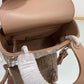 DI Mini Lady Bag Cannage with Beaded Motif, Brown, For Women Women’s Handbags, Crossbody Bags, 18cm CD