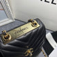 CHL Chevron Trendy CHL Phone Black Bag For Women 18cm/7in