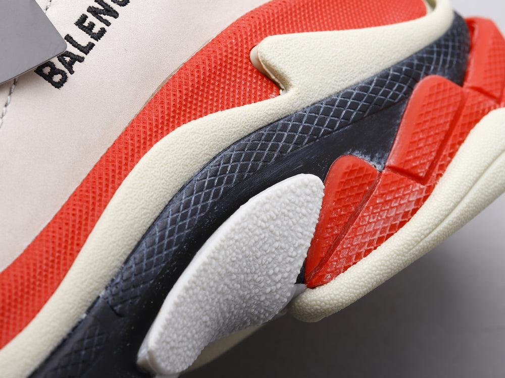 BL - Bla Triple S Gray and Red Sneaker