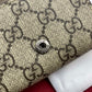 gg Dionysus gg Supreme Chain Wallet Beige/Ebony gg Supreme Canvas For Women 4in/11cm gg