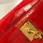HM Kelly Red For Women Gold Toned Hardware 7.8in/20cm
