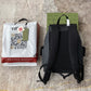 gg Black Backpack Black/Grey Soft gg Supreme Blue And Red Web For Men 16.5in/42cm 495563 K9R8X 1071