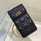 DI Caro Phone Holder With Chain Black, For Women, Women’s Handbags 7.5in/18.5cm CD S5105UWHC_M900