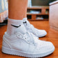 BL - AJ1 Pure white lychee pattern