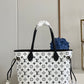 LV Neverfull MM Monogram Empreinte Black/White For Women,  Tote Bags 12.2in/31cm LV M46103