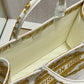 DI Large Book Tote Gold And White, For Women, Women’s Handbags 16.5in/42cm CD