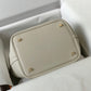 HM Picotin Lock 18 White Bag With Gold-Toned Hardware For Women, Handbags 7.1in/18cm