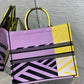 DI Large Book Tote Bright Yellow and Pink D-Jungle Pop Embroidery, Yellow/Pink, For Women Women’s Handbags, 41cm CD M1286ZRON_M886