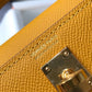 HM Kelly 19 Yellow With Gold Toned Hardware Bag For Women, Handbags, Shoulder Bags 7.5in/19cm