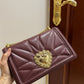 DG Large Devotion Bag In Quilted Nappa Dark Violet For Women 10in/26cm DG