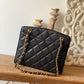 ChanelVintage Black Medium Quilted Caviar Tote Bag For Women 28cm/11in