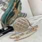 CHL Camellia Clutch With Chain Gold Bag For Women 11cm/4in