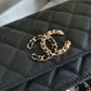 ChanelMini Flap Bag Black For Women 7.2in/18.5cm