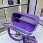 ChanelVanity With Chain Silver Hardware Purple For Women, Women’s Handbags, Shoulder Bags 6.7in/17cm