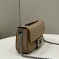 FI Baguette Chain Midi Beige FF Fabric Bag For Woman 14.5cm/6in 8BR793AHW5F1F2J