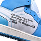 BL - OW x AJ1 High North Carolina Blue
