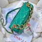 Chanel Flap Bag Gold Hardware Green For Women, Women’s Handbags, Shoulder Bags 7.9in/20cm AS3366