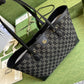 gg Ophidia Medium Tote With Web Black And Ivory gg Denim Jacquard For Women 15in/38cm 631685 UN3BG 1274