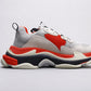 BL - Bla Triple S Gray and Red Sneaker