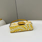 FI Mini Baguatte 1997 Yellow Glazed Bag For Woman 19.5cm/7.5in