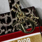 DI Medium Lady D-Lite Bag, Leopard Brown Handbags, Crossbody Bags, 24cm CD