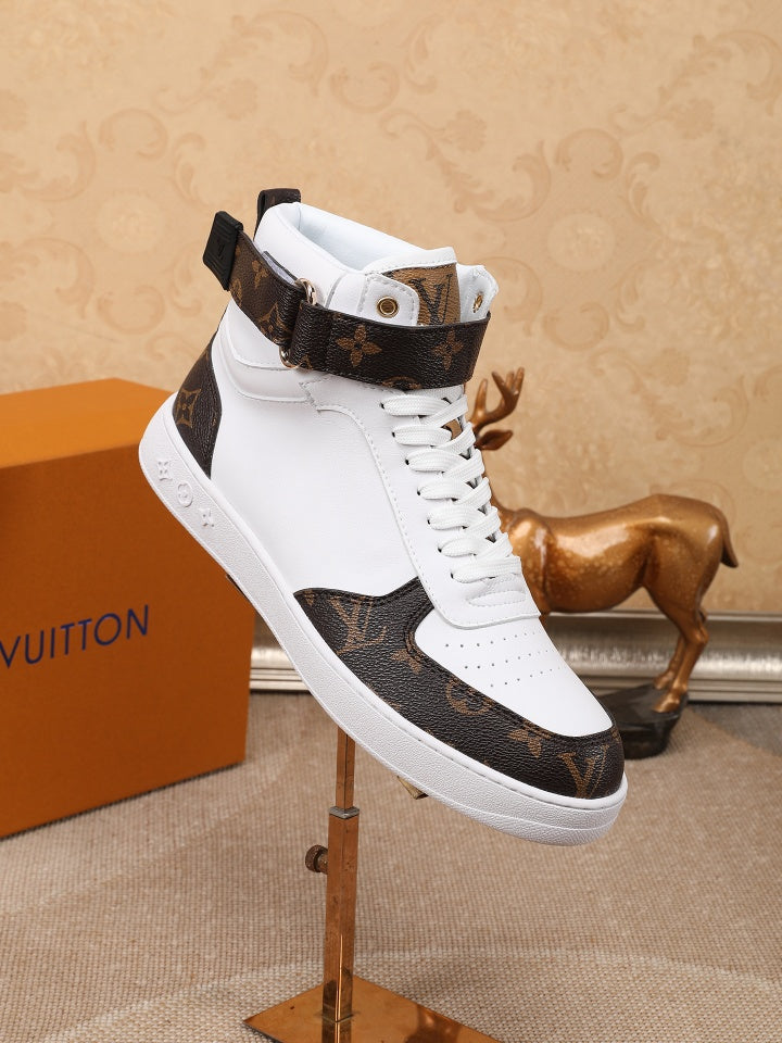 BL - LUV Rivoli High White Brown Sneaker