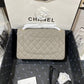 ChanelLarge Classic Handbag Gold Hardware Grey For Women, Women’s Handbags, Shoulder Bags 11.8in/30cm